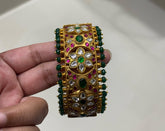 Jadau Bangle Gold Copy Screw Open - BG007 size